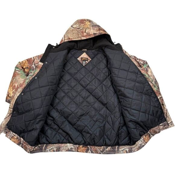 Realtree Camo Mens Hunting Jacket Team Whitetail Quilted Hooded Lightweight 3XL - Picture 11 of 12